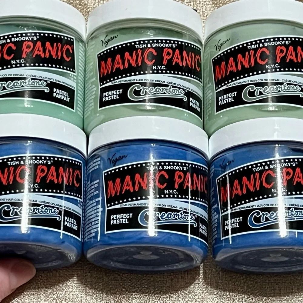 Lot of six new jars of Manic Panic Semi Permanent Creamtones Hair Dye Sea Nymph - Picture 8 of 8